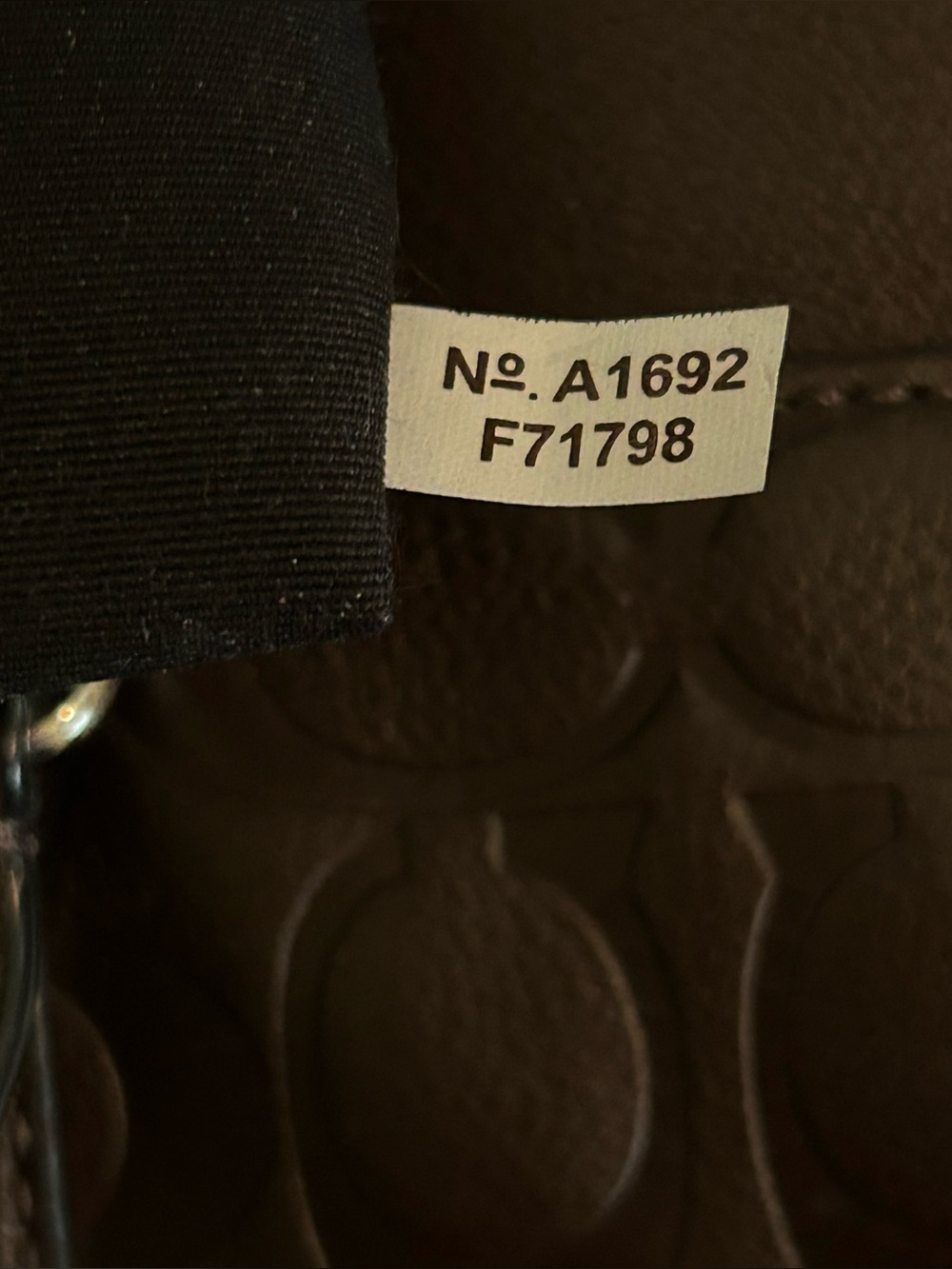 Coach Slim Brief Men's Embossed Leather Laptop Bag - Dark Brown F71798 - Picture 6 of 16